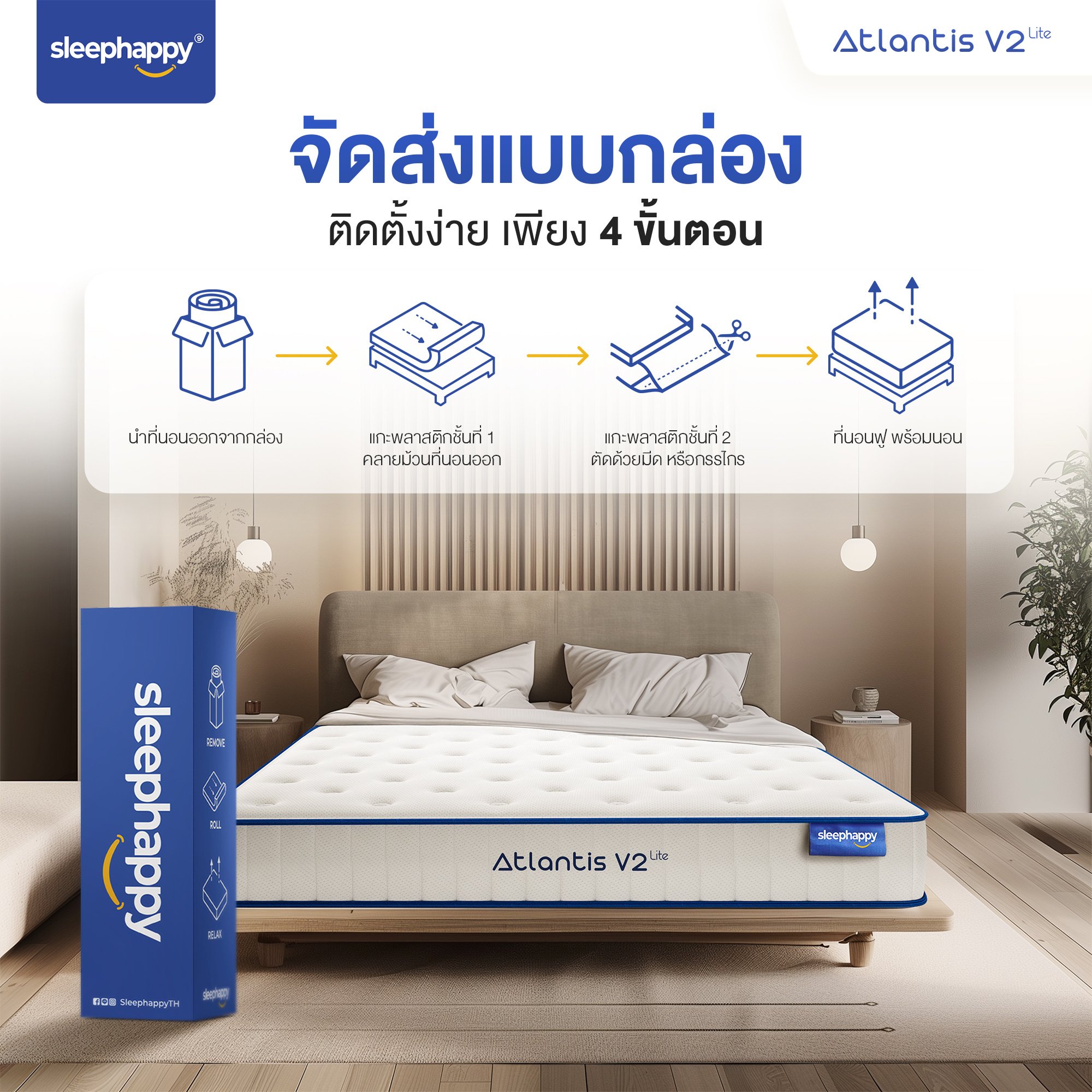 ที่นอน 3.5 ฟุต SLEEPHAPPY ATLANTIS V2 Lite_7